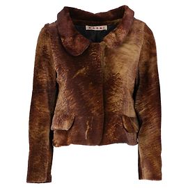 Chaqueta de piel Marni Brown - Años 2000