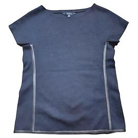 Camiseta de lana negra auténtica de Gucci Tom Ford Archive con ribete de cuero con cremallera