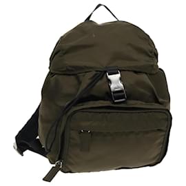 Zaino PRADA in nylon khaki argento autentico ep5764