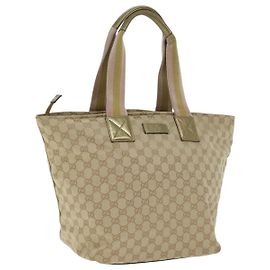 Borsa tote Gucci GG Canvas Sherry Line oro rosa argento 131231 Auth ki5011