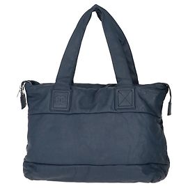Borsa a spalla in pelle blu Chanel - anni 2000