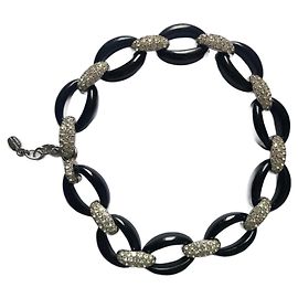Collana Sonia Rykiel con strass Swarovski e resina nera