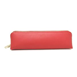 Estuche de cuero Louis Vuitton en rosa coral