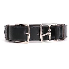 HERMÈS - Hermès Etrivière Gürtel aus schwarzem Leder (Größe 75)