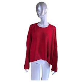 Ivan Grundahl Roter Merinowolle Pullover M - Autre Marque