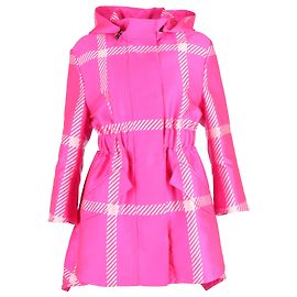Fendi Pop Tartan Raincoat with Hood in Pink Polyester