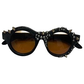 Autre Marque Gafas de sol KUBORAUM MASKE A1 Acetato Negro Lentes Ámbar