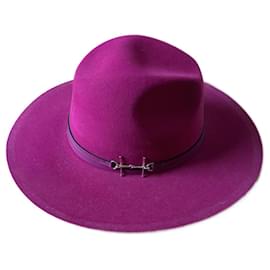 Hermès Acrobat hat purple rabbit felt