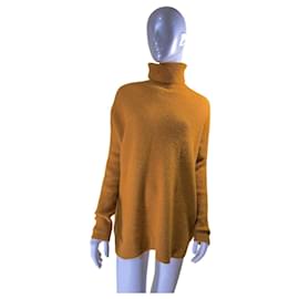 Cos Gelber Rollkragenpullover Alpaka Wollmischung