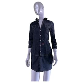 Dsquared2 Kleid in Denim Blau