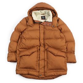 Autre Marque Abrigo con capucha EMMETI de plumón con shearling y cuero