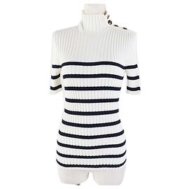Top in maglia con bordo a bottoni e logo in cotone Dior