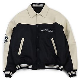 Blousonjacke aus Leder und Nylon von Louis Vuitton