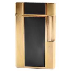 Dupont Lacquer Roller Gas Lighter Black Gold - Autre Marque