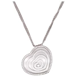 COLLANA CHOPARD HAPPY SPIRIT 79/5523 4 CUORI 154 DIAMANTI 2 ORO BIANCO - Chopard