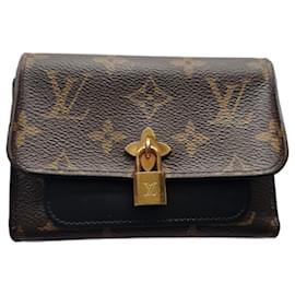 Portafoglio compatto Monogram Flower nero Louis Vuitton M62578