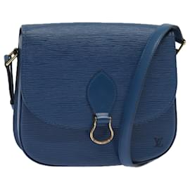 LOUIS VUITTON Borsa a Spalla Epi Saint Cloud GM Blu Toledo M52195 LV Auth ep5940