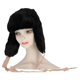 Autre Marque A.N.G.E.L.O. Vintage Cult Cappello Cossacco in Pelliccia Nera - Anni 2020