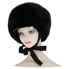 A.N.G.E.L.O. Vintage Cult Cappello in Pelliccia di Volpe Nera - Anni 2020 - Autre Marque