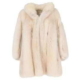 Christian Dior Weißer Fuchs Pelzmantel