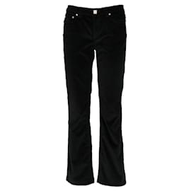 Schwarze Samt Baumwoll Skinny-Hosen von Roberto Cavalli - 2000er