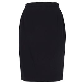 Falda midi de lana negra Salvatore Ferragamo