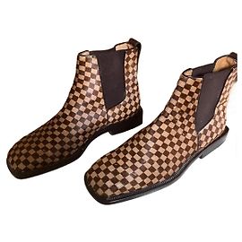 Louis Vuitton Leather Boots Eggshell