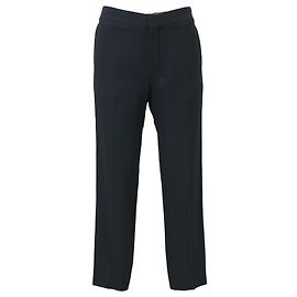 Pantalones de pierna ancha de talle alto Chloé en acetato azul marino