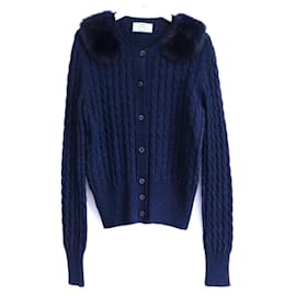 Prada Cashmere-Mink-Kragen-Cardigan