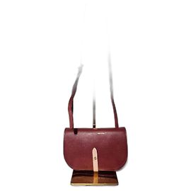Autre Marque Clutch in pelle Celine con tracolla Vino/Rosa