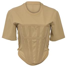 Autre Marque Camiseta corset Dion Lee en algodón orgánico caqui