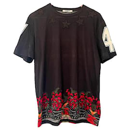 T-shirt Authentic Givenchy 12 AW Riccardo Tisci Nero Uccelli del Paradiso Stelle