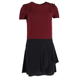 Robe bicolore Miu Miu en acétate bordeaux et noir