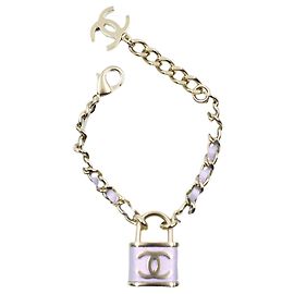 Bracciale Chanel Pendente a Lucchetto CC Lavanda Viola