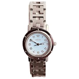 Montre Hermès Clipper Sport acier cadran blanc 24mm