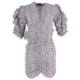 Vestido mini estampado paisley de Isabel Marant en seda multicolor