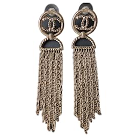 CC A16S Catena Lunga Logo GHW CocoMark Orecchini Scatola - Chanel