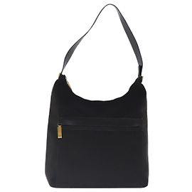 Salvatore Ferragamo Schultertasche aus Canvas Braun Gold Auth bs19110