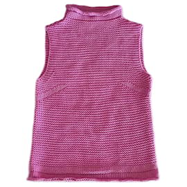 Pink cotton sleeveless sweater Adolfo Dominguez size 34-36