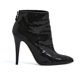 Walter Steiger Stiefeletten EU37.5 Schwarz Pailletten und Satin UK4.5 US7