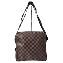 Borsa Naviglio in tela Damier Ebene Louis Vuitton marrone