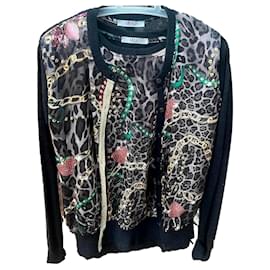 Liu.Jo Twin-set Kurzarmpullover und Strickjacke Wolle