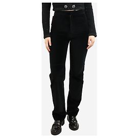 Autre Marque Pantalones rectos de terciopelo negro - talla S