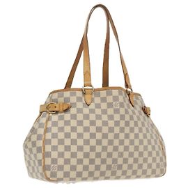 LOUIS VUITTON Tote Bag Horizontal Batignolles Damier Azur N48172 LV Auth 97190