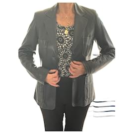 Gerard Darel Chaqueta de cuero negra Talla 38