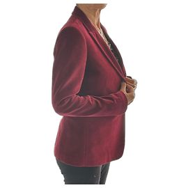 Caroll Blazer dunkelrot Baumwolle