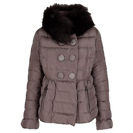 Chaqueta de plumas Moncler con piel - '10s