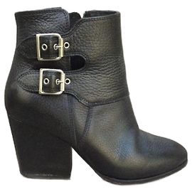 Botines de cuero negro The Kooples