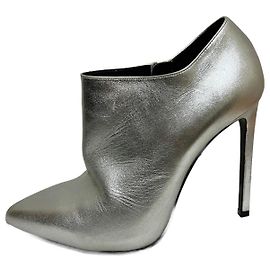 Saint Laurent Stivaletto con tacco a stiletto argento SL Lou