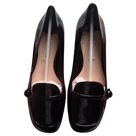 Ballerine nere in vernice Miu Miu